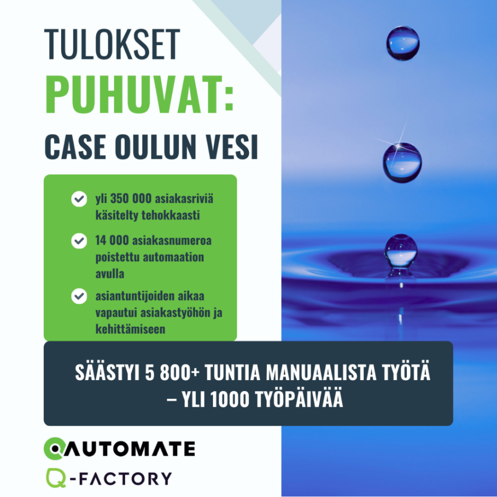 Kuvassa numeerisia tuloksia projektista