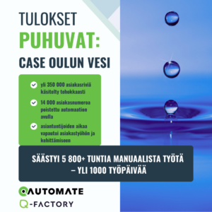 Kuvassa numeerisia tuloksia projektista